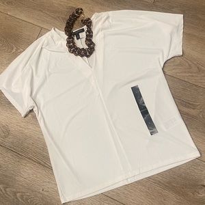 NWOT small banana republic v neck top- material is sheer - never used .